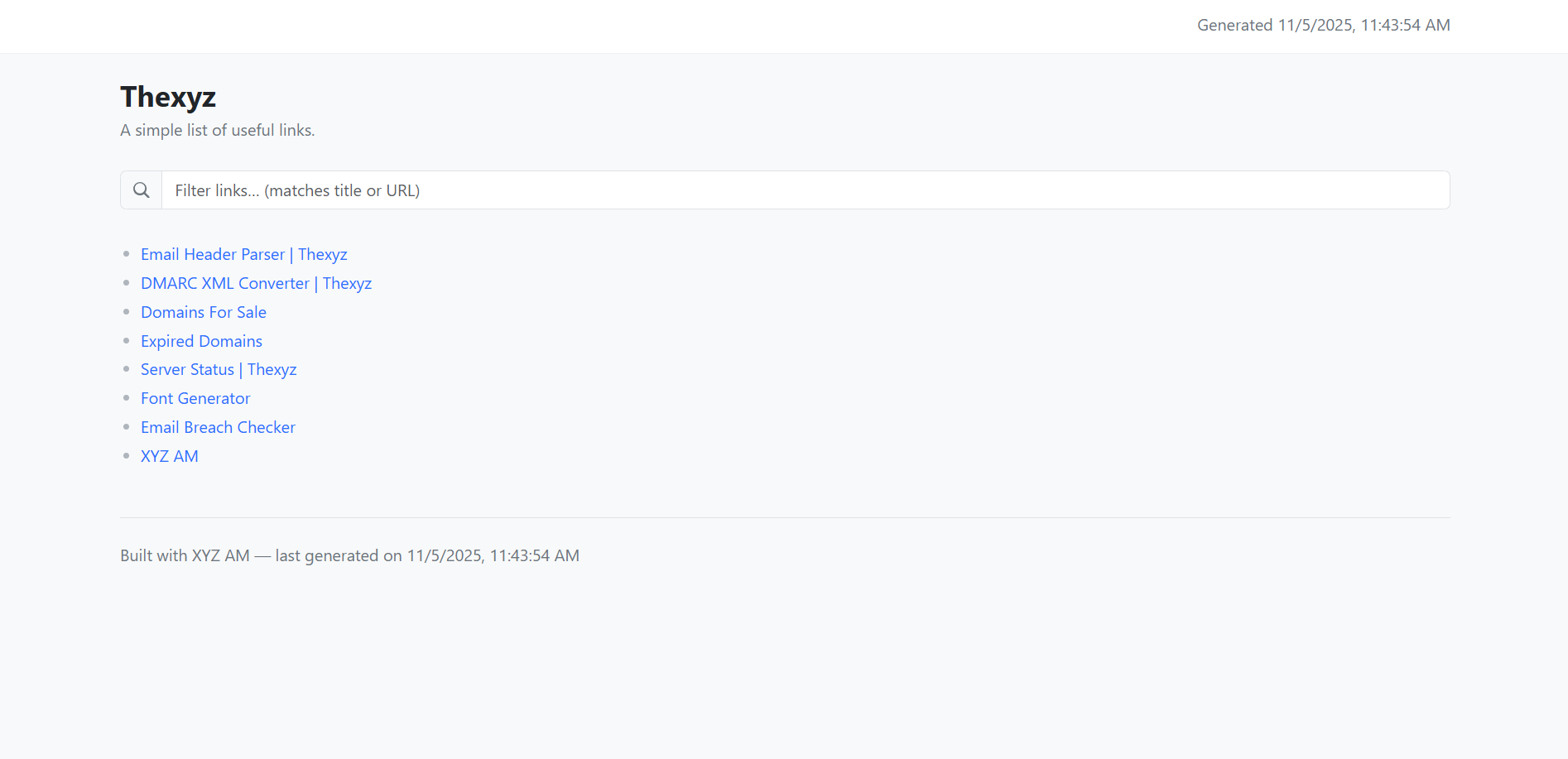Minimal Bootstrap Bookmarks screenshot