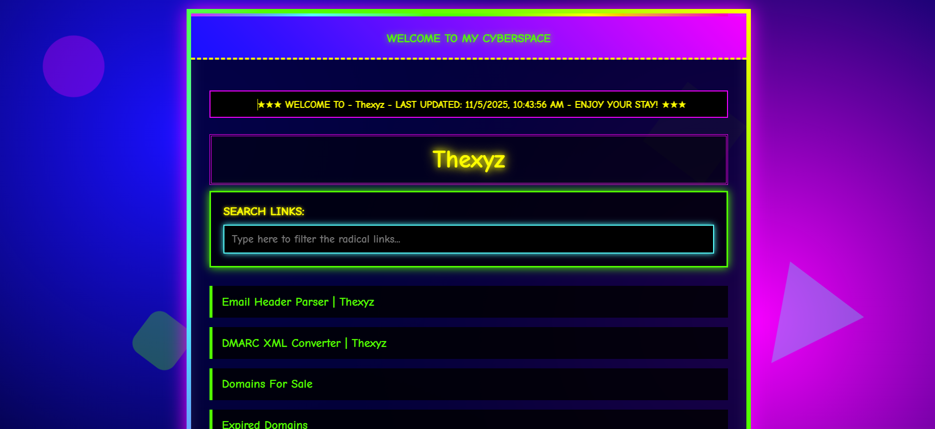 Retro Bookmarks screenshot