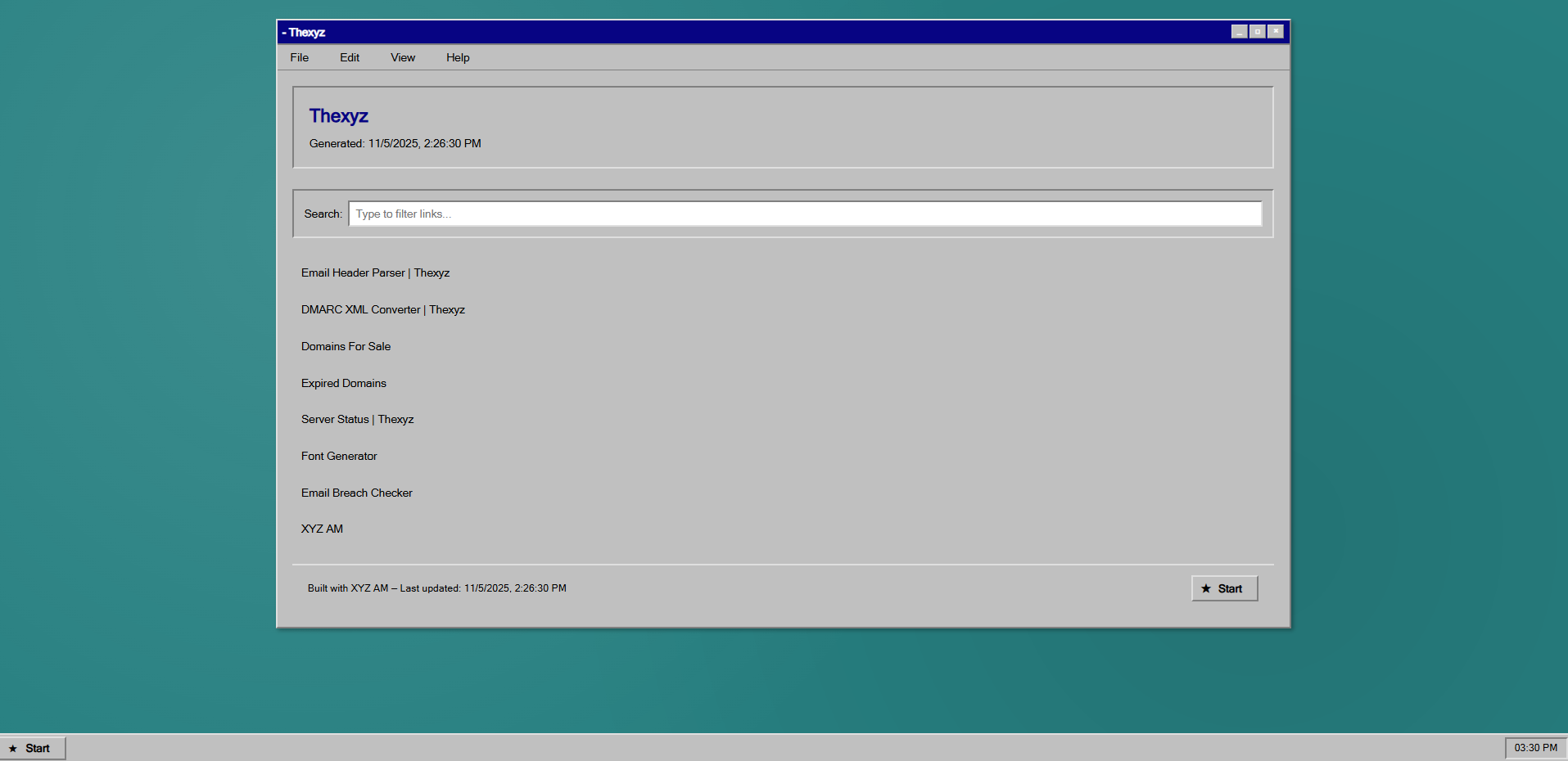 Windows Bookmarks screenshot